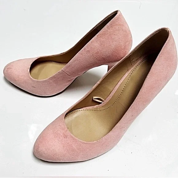 Zara Blush Pink Suede Stiletto Pumps 👠 - Picture 5 of 10